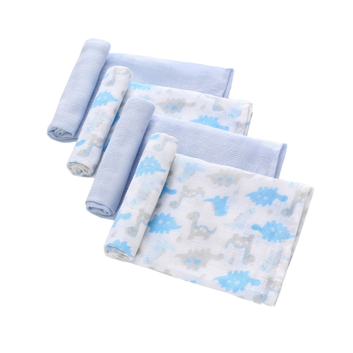 Newborn Swaddle, 4er-Pack Musselindecken, waschbare saugfähige Musselinwindeln, Baby-Spucktuch aus 100% Baumwollmusselin 28 '' x 28 ''